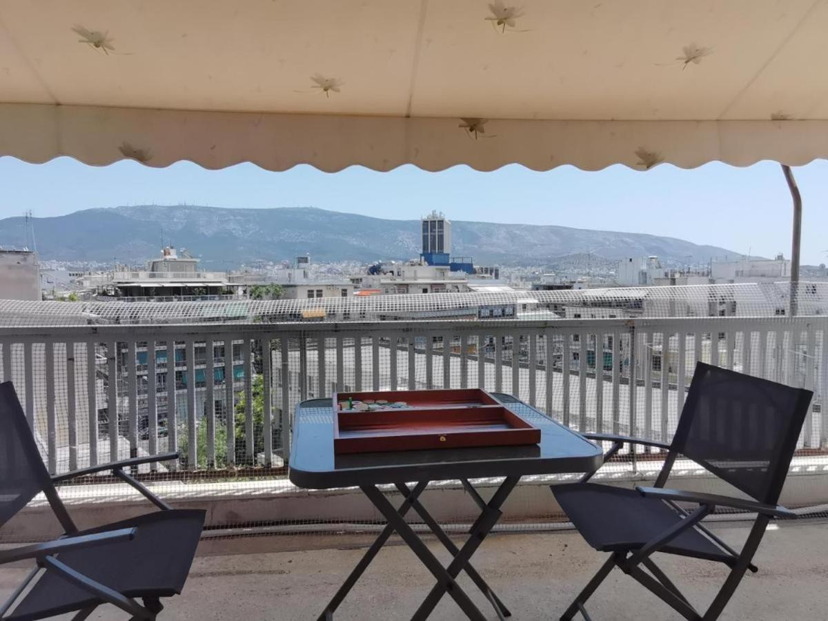 Penthouse Spacious W Super Wifi & Terrace, 2 Min From Metro Athén Kültér fotó